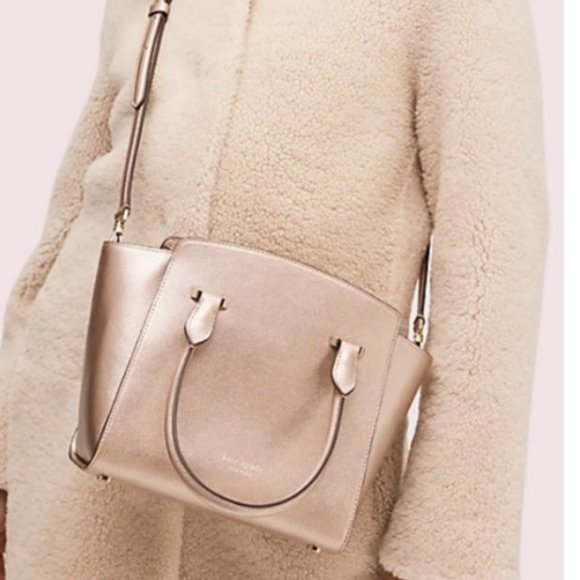 kate spade Handbags - Women's Kate Spade Large Crossbody Rose Gold Purse / Handbag